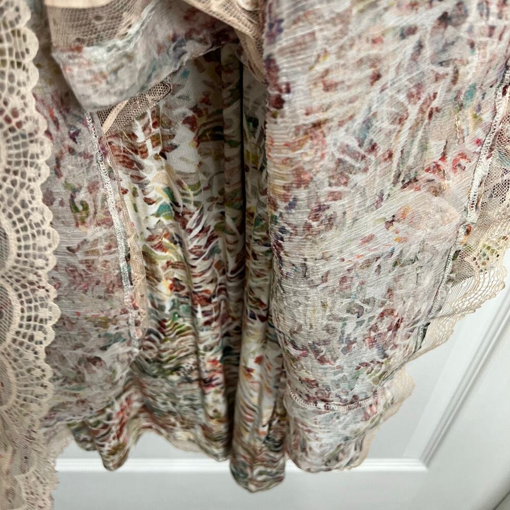 Soft Surroundings Althea Maxi Dress Boho Lace Floral Short Sleeve Women's Size 8 - Picture 11 of 15